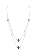 Double Layers Crystal Stone Necklace N3339