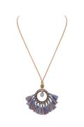 Leatherette Tassel Necklace N3388 - view 2