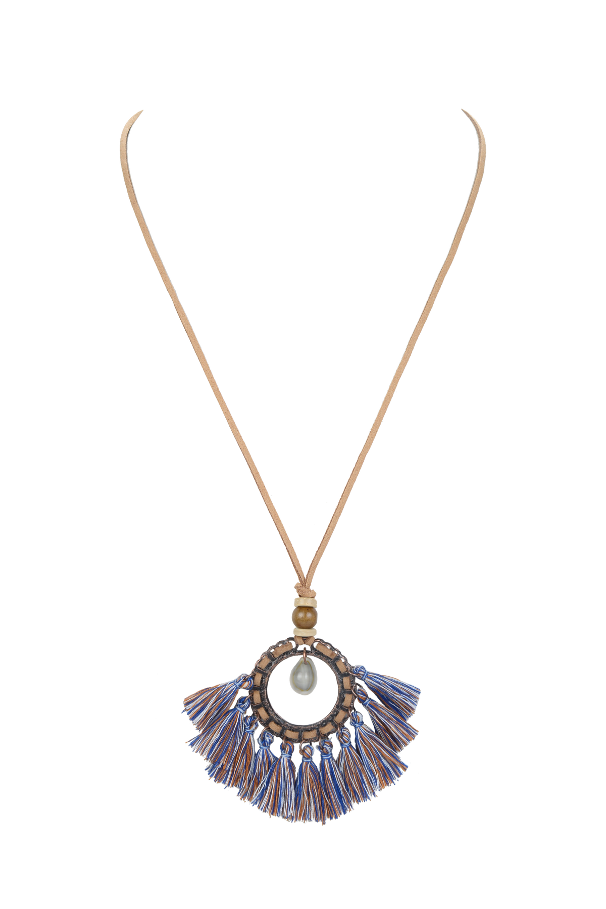 Leatherette Tassel Necklace N3388 - view 2