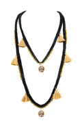 Bohemian Textile Tassels Pendants Necklace N3412