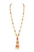 Red Aventurine Gourd Tassel Necklace N3425