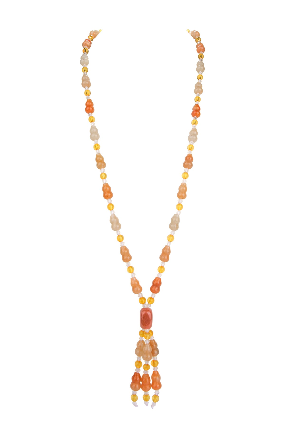 Red Aventurine Gourd Tassel Necklace N3425