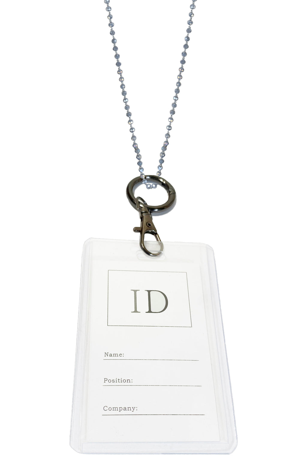 Crystal Bead Necklaces Badge Holder N3537