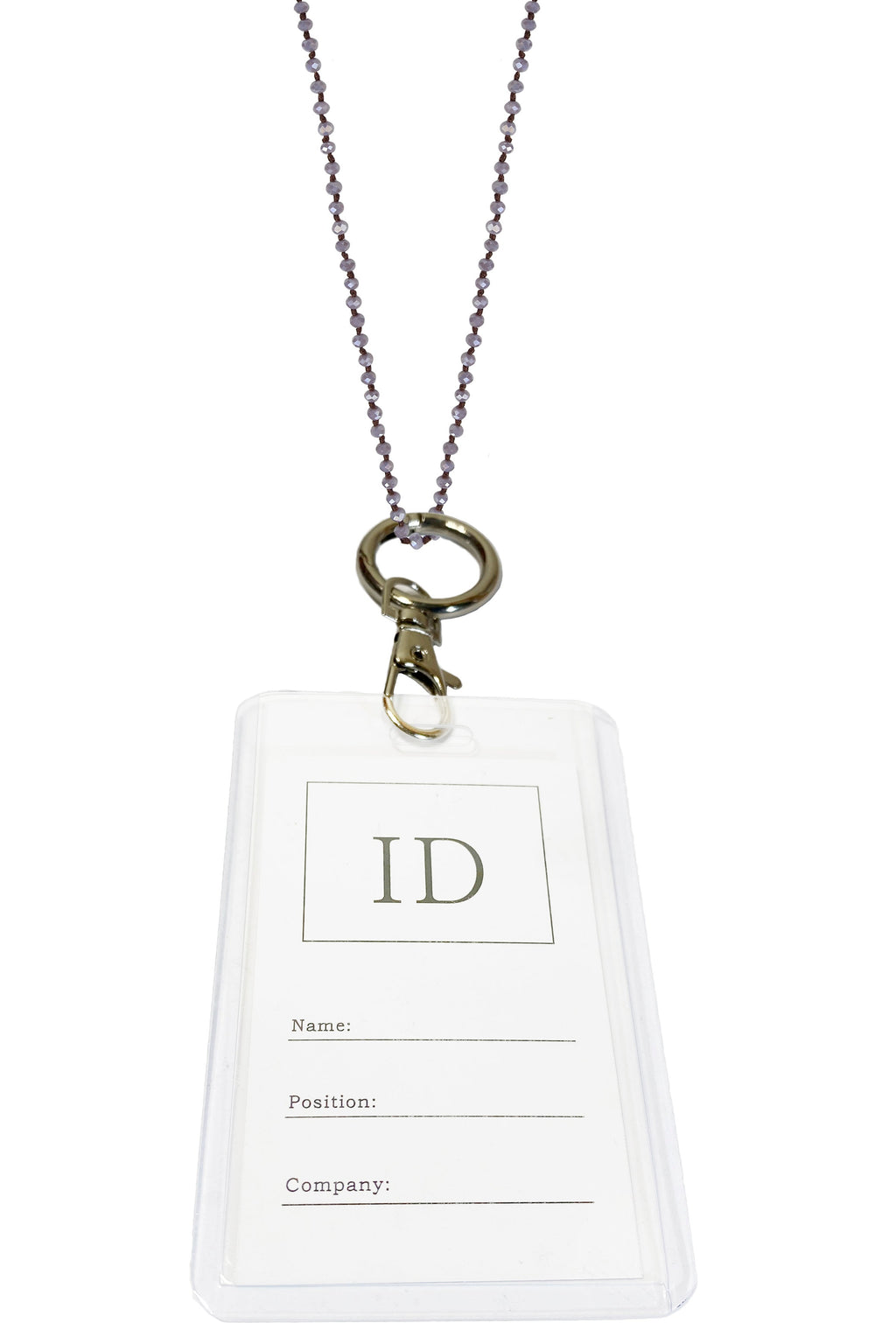 Crystal Bead Necklaces Badge Holder N3537
