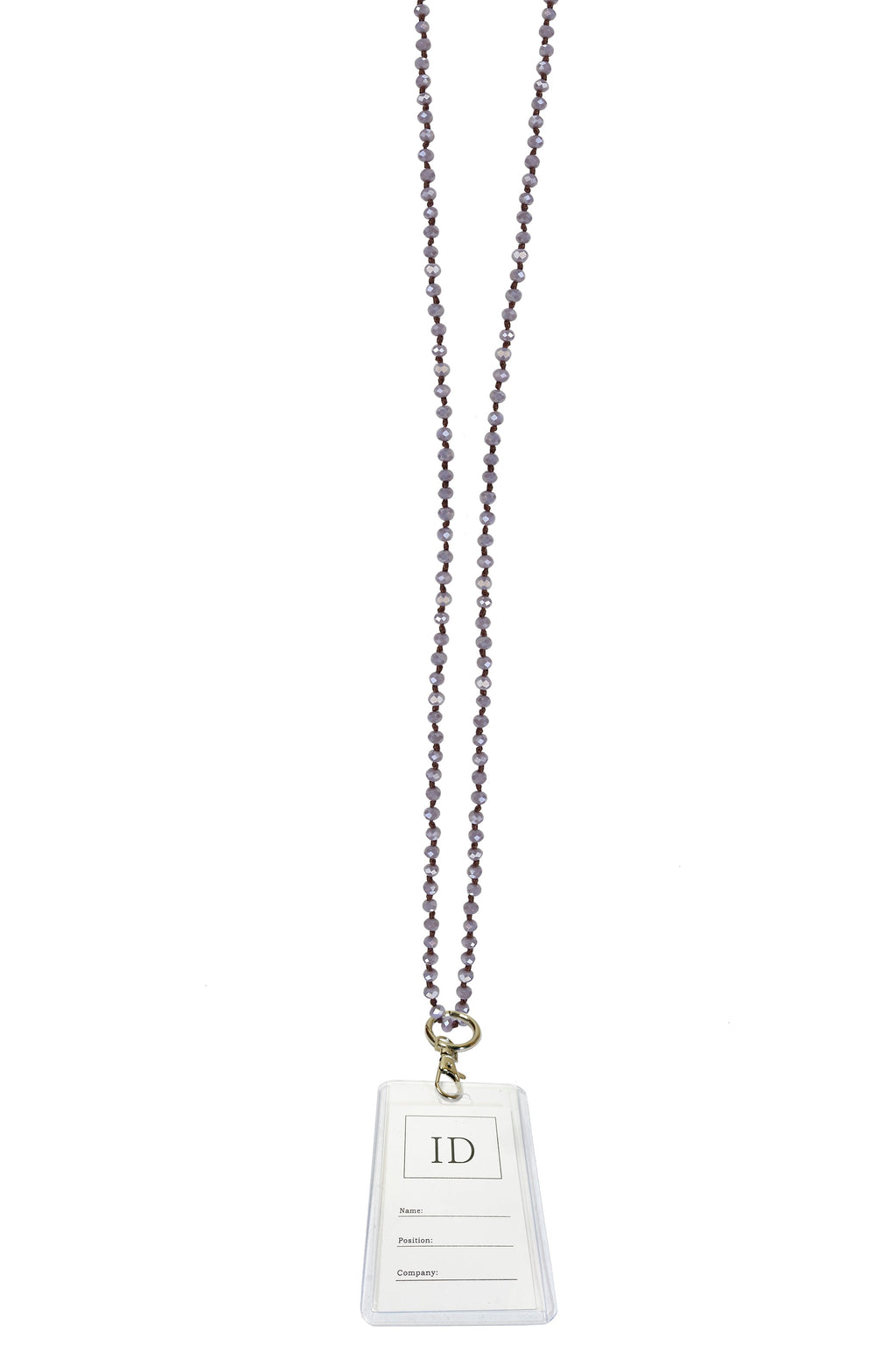 Crystal Bead Necklaces Badge Holder N3537