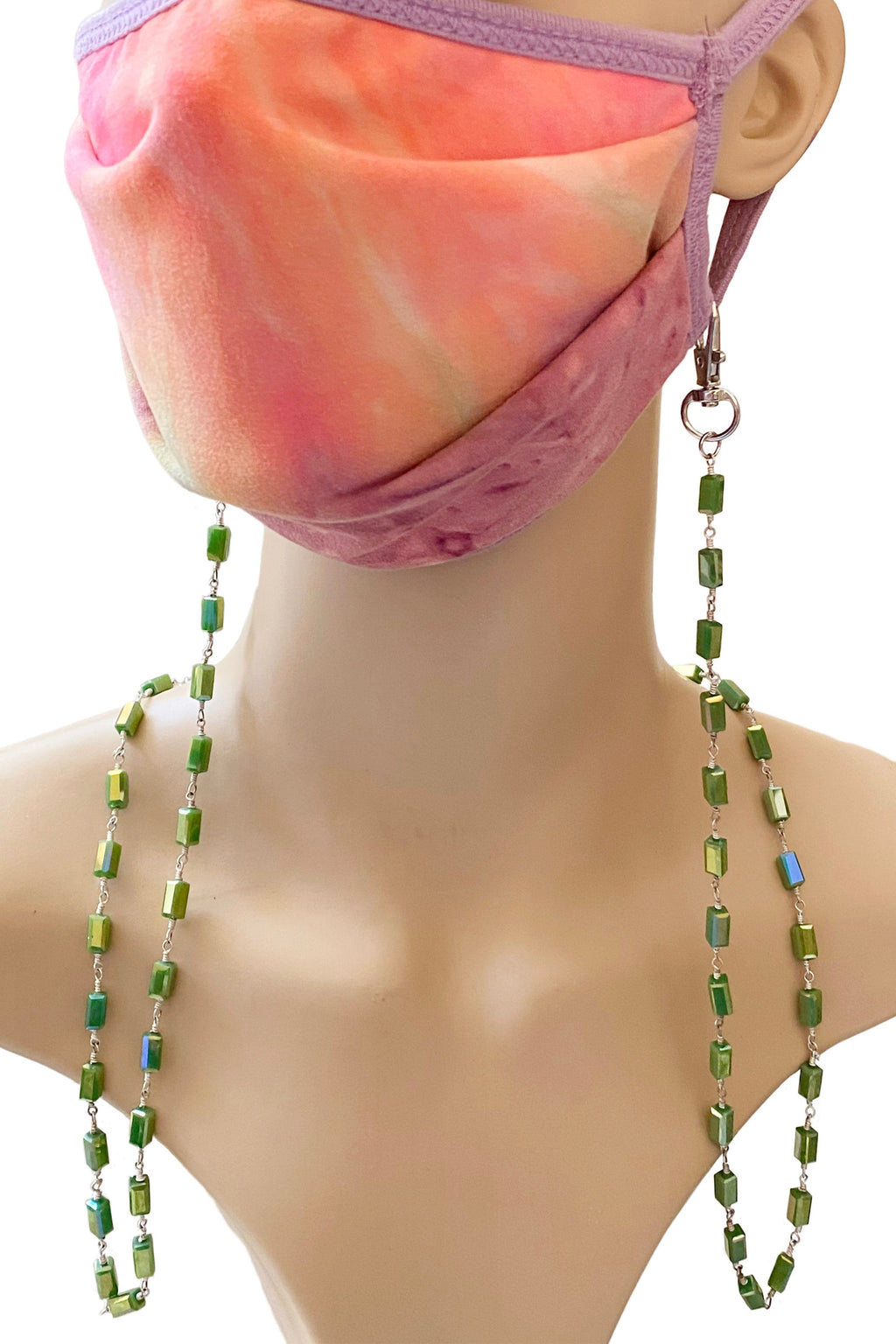 Crystal Beads Metal Mask Holder N3573