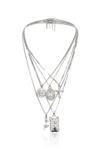Square Stainless Steel Multilayer Chains Necklace N3884