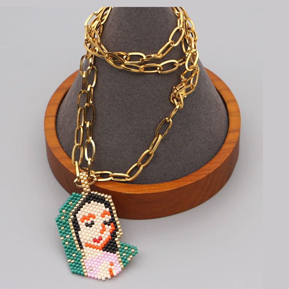 Seed Beads Maria Pendant Necklace N3718