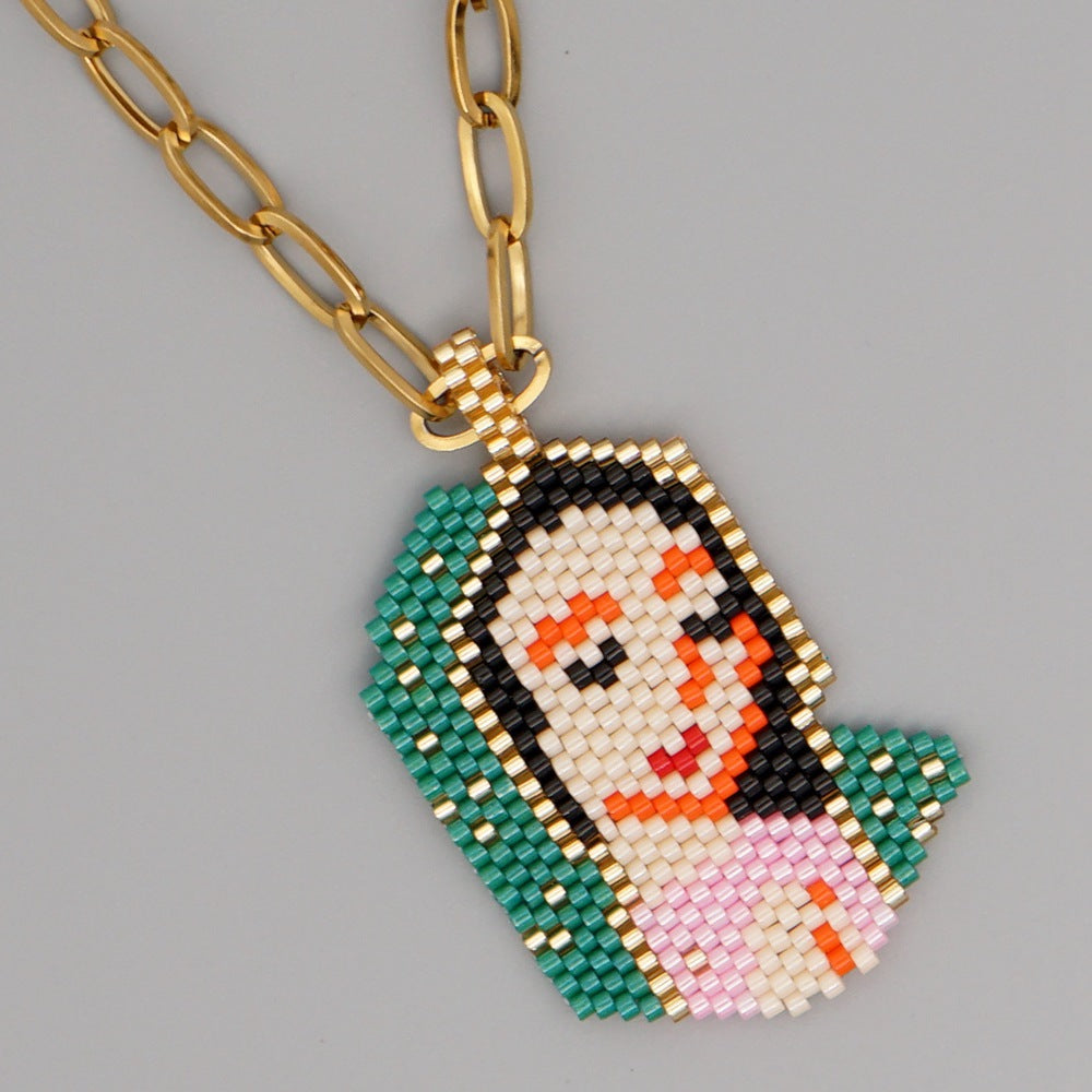 Seed Beads Maria Pendant Necklace N3718
