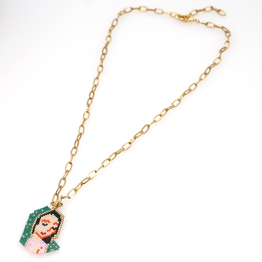 Seed Beads Maria Pendant Necklace N3718