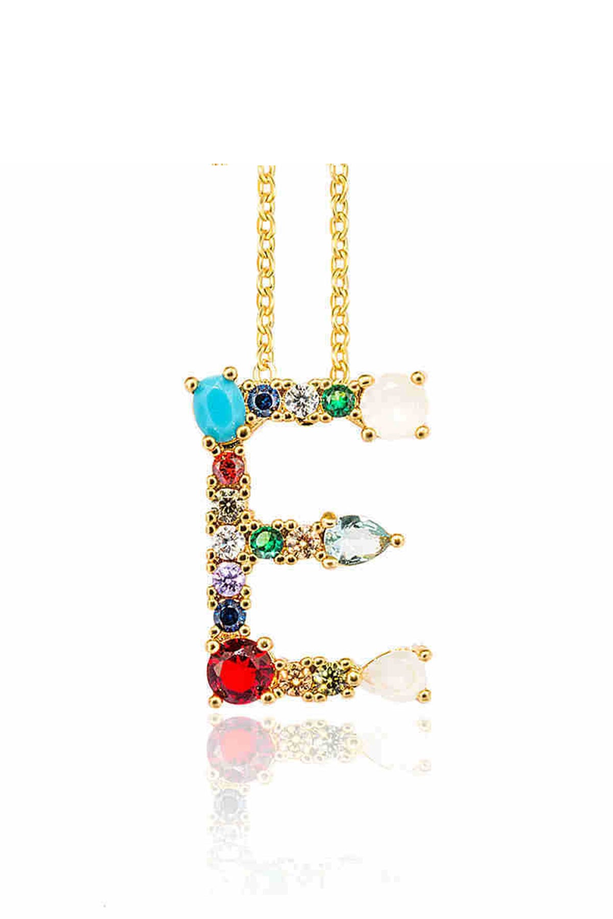 Rhinestone Letter Pendant Necklaces N3754