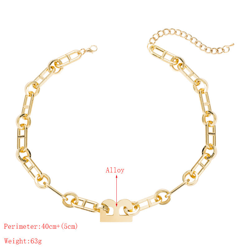 Letter B Chains Necklace N3775 – view 2