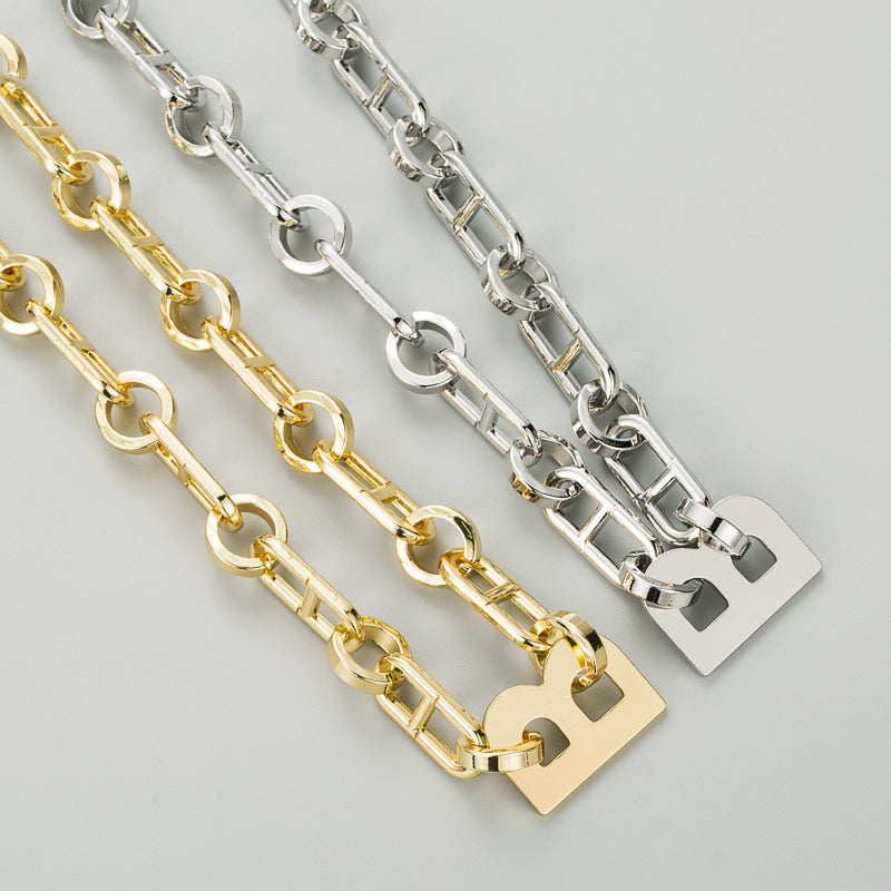 Letter B Chains Necklace N3775 – view 6
