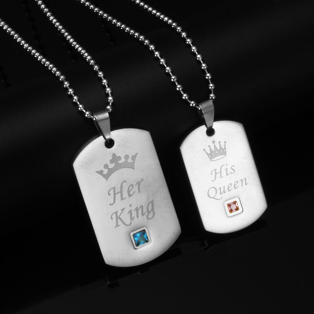 Stainless Steel Shield Kings Necklace N3778