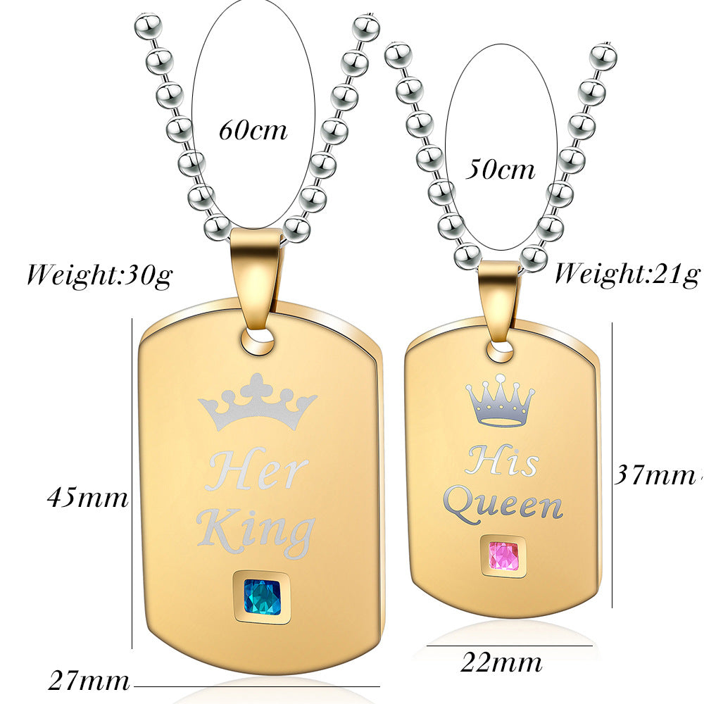 Stainless Steel Shield Kings Necklace N3778