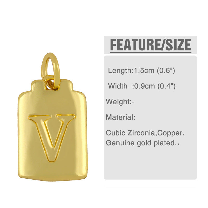 Letter Pendant Alloy Necklaces N3787