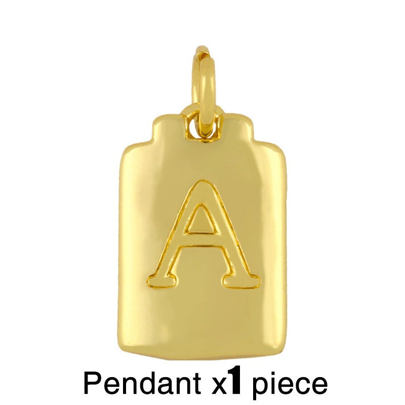 Letter Pendant Alloy Necklaces N3787