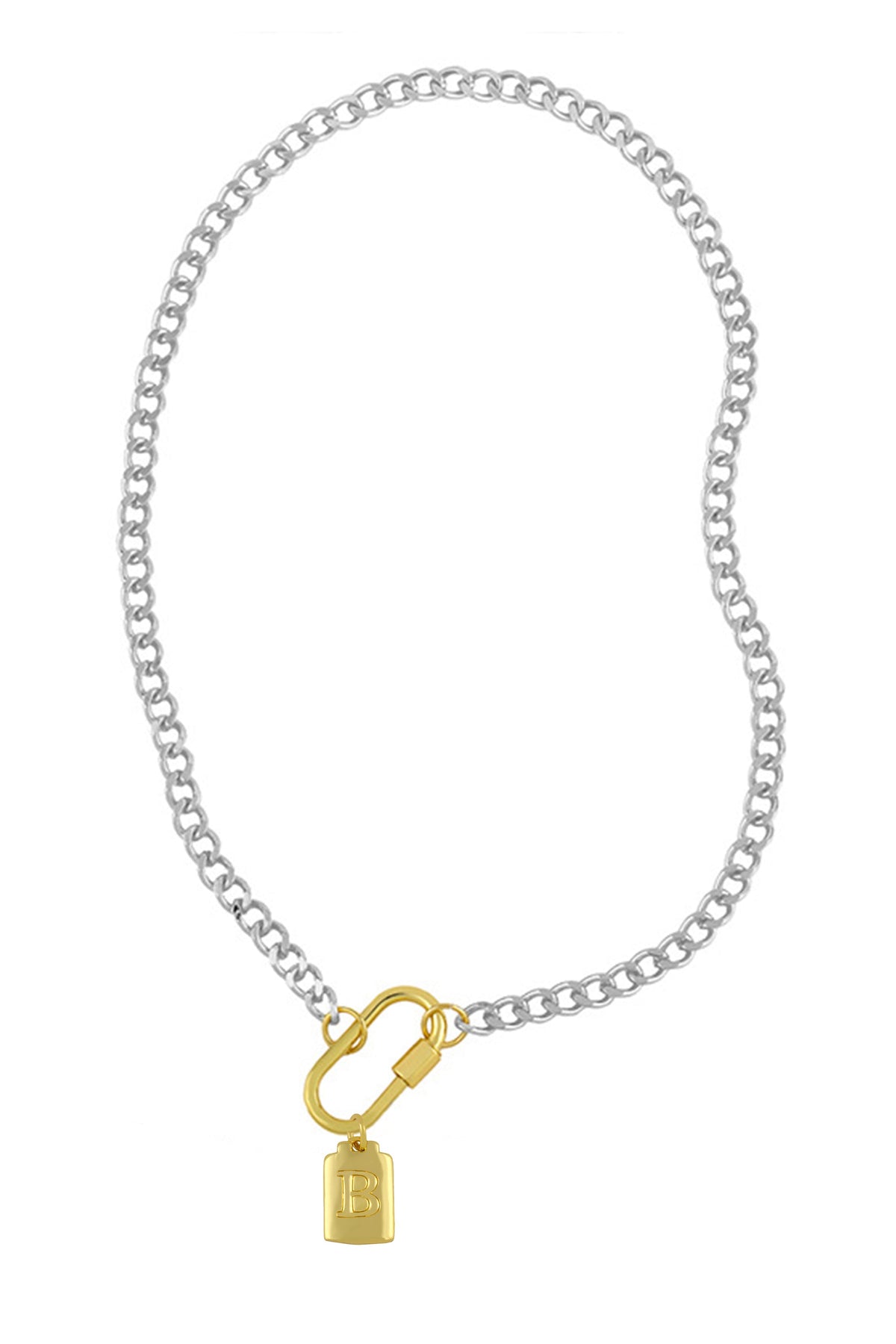Letter Pendant Alloy Necklaces N3787