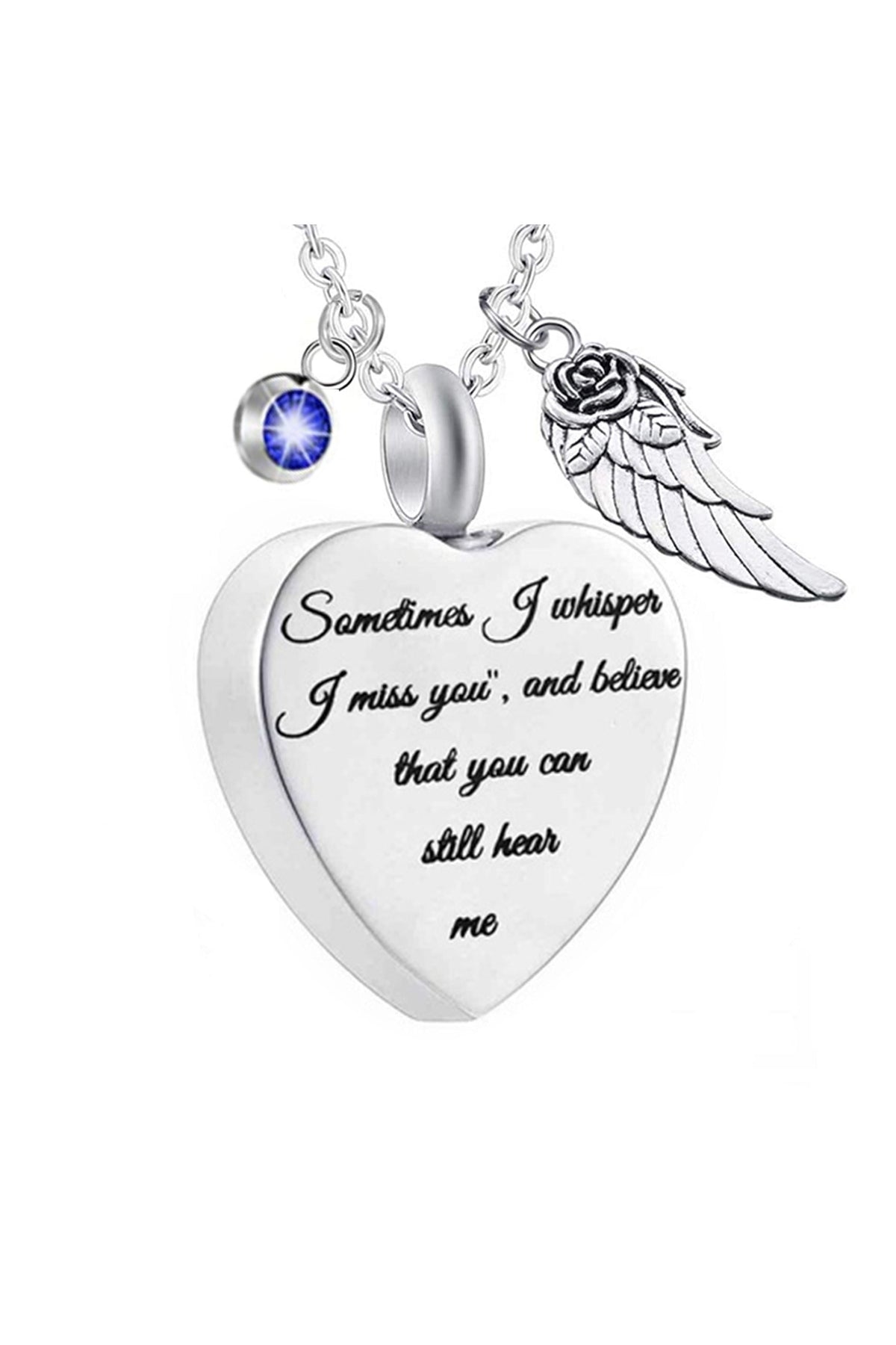 Heart Perfume Bottle Stainless Steel Necklace N3809