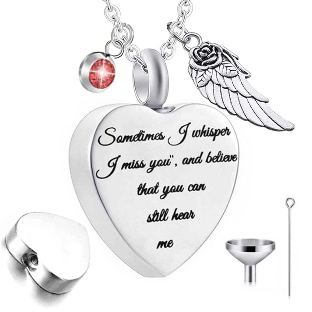 Heart Perfume Bottle Stainless Steel Necklace N3809