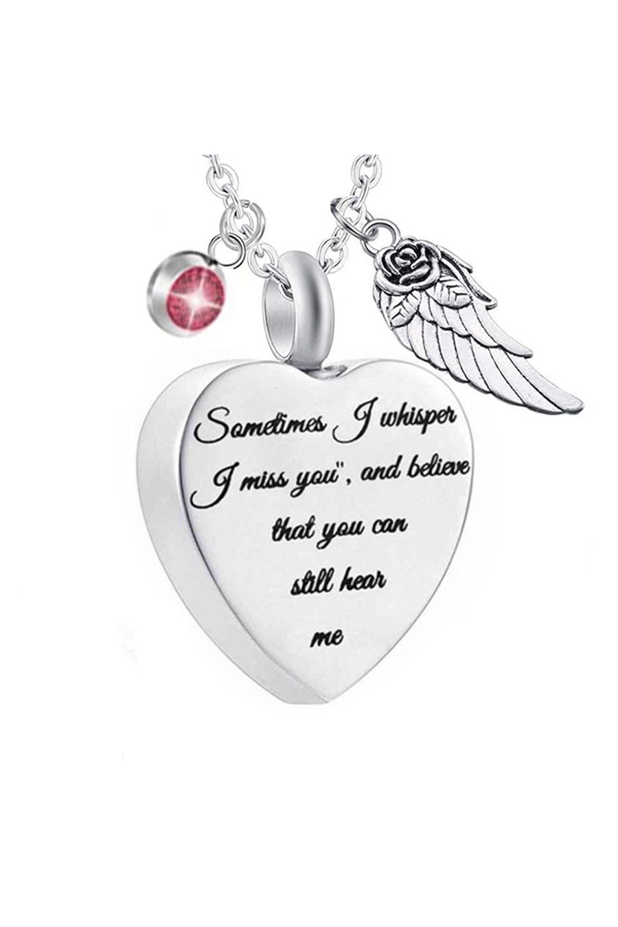 Heart Perfume Bottle Stainless Steel Necklace N3809