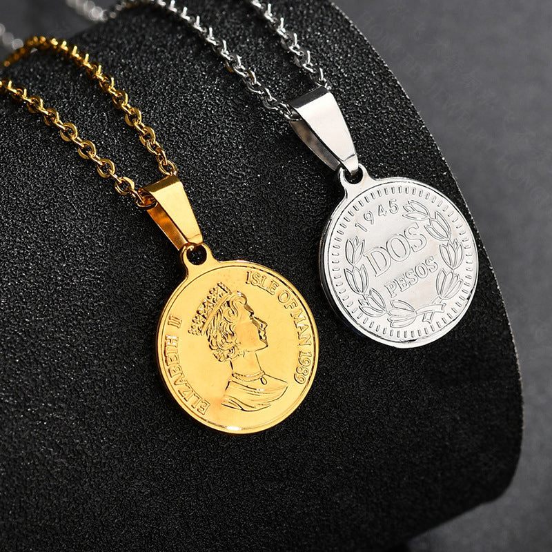Coin Stainless Steel Necklace N3817
