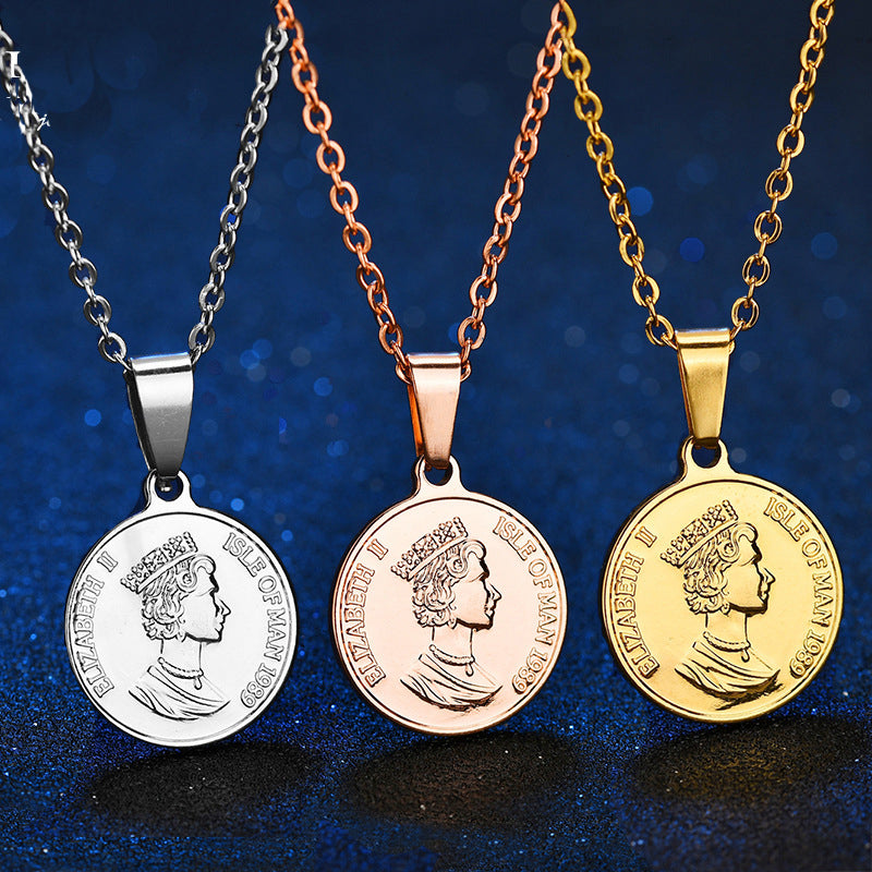 Coin Stainless Steel Necklace N3817