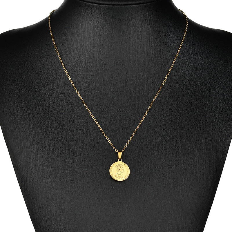 Coin Stainless Steel Necklace N3817