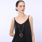 Retro Honeycomb Stitching Metal Necklace N3822 - view 3