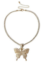 Rhinestones Butterfly Necklace N3840-L