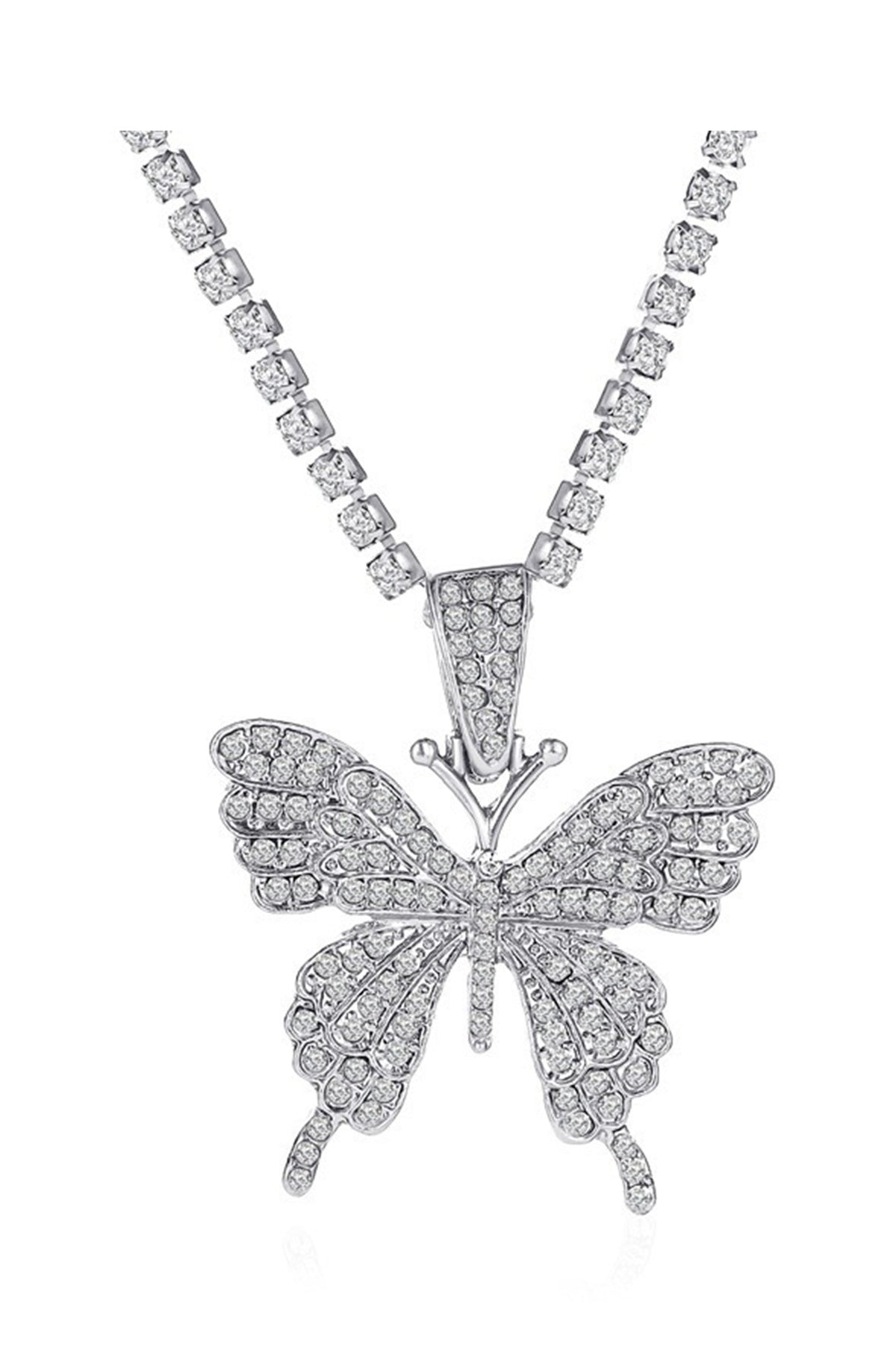 Rhinestones Butterfly Necklace N3840-L – view 14