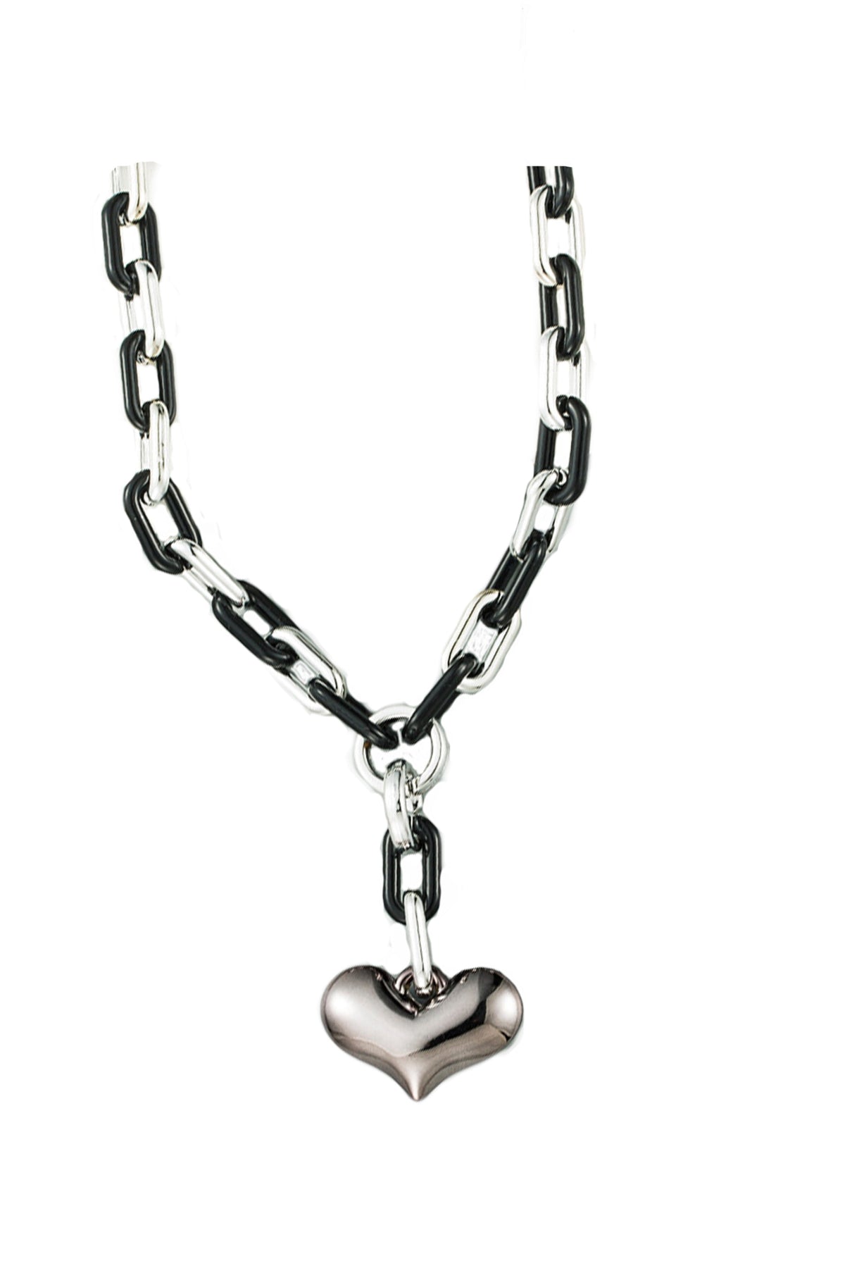 Heart Pendant Alloy Chain Necklace N3847