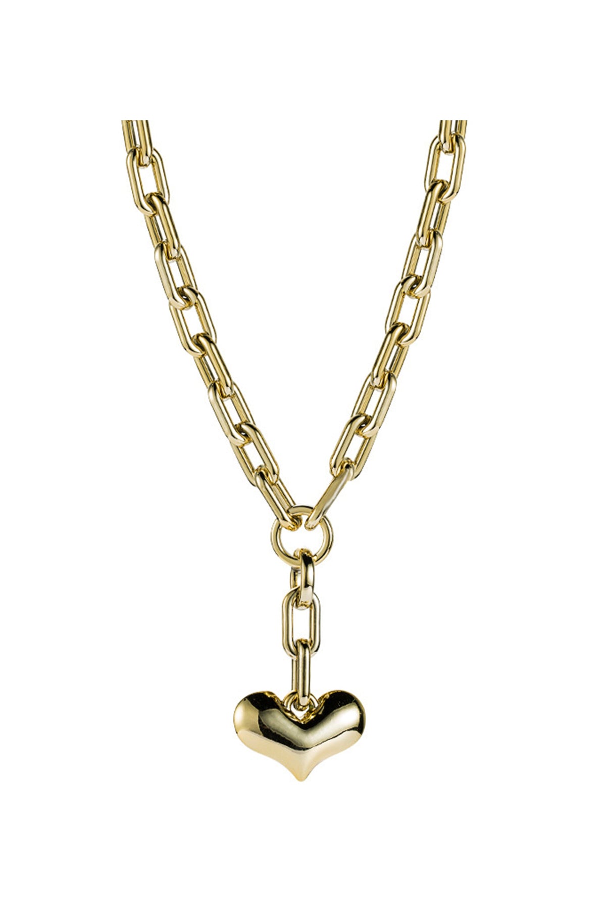 Heart Pendant Alloy Chain Necklace N3847