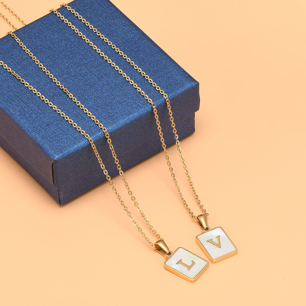 Alphabet Stainless Steel Necklace N3869