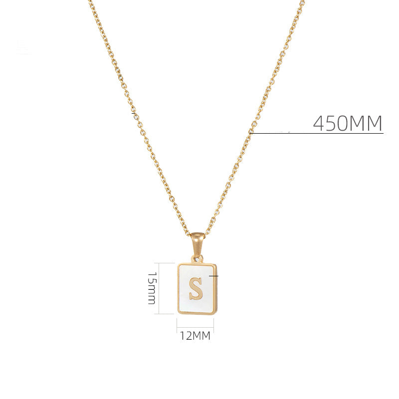 Alphabet Stainless Steel Necklace N3869