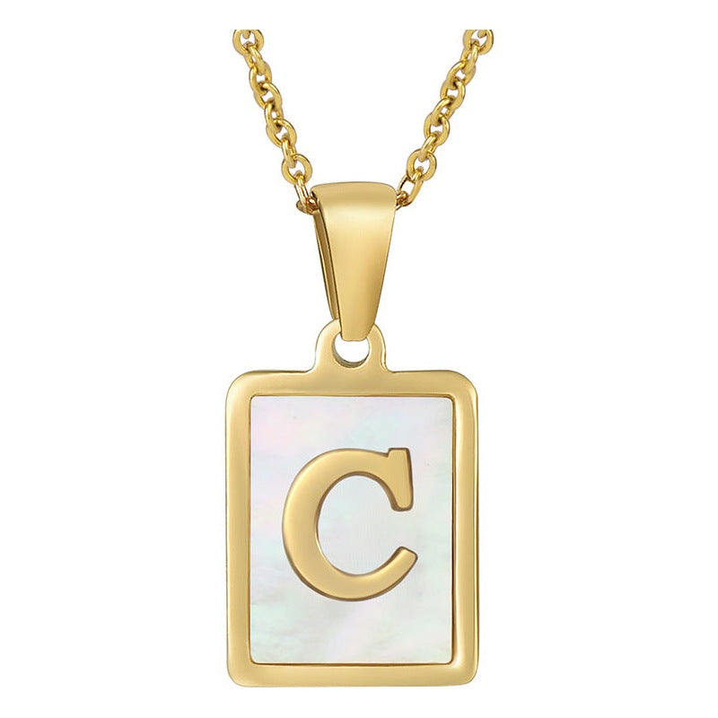 Alphabet Stainless Steel Necklace N3869