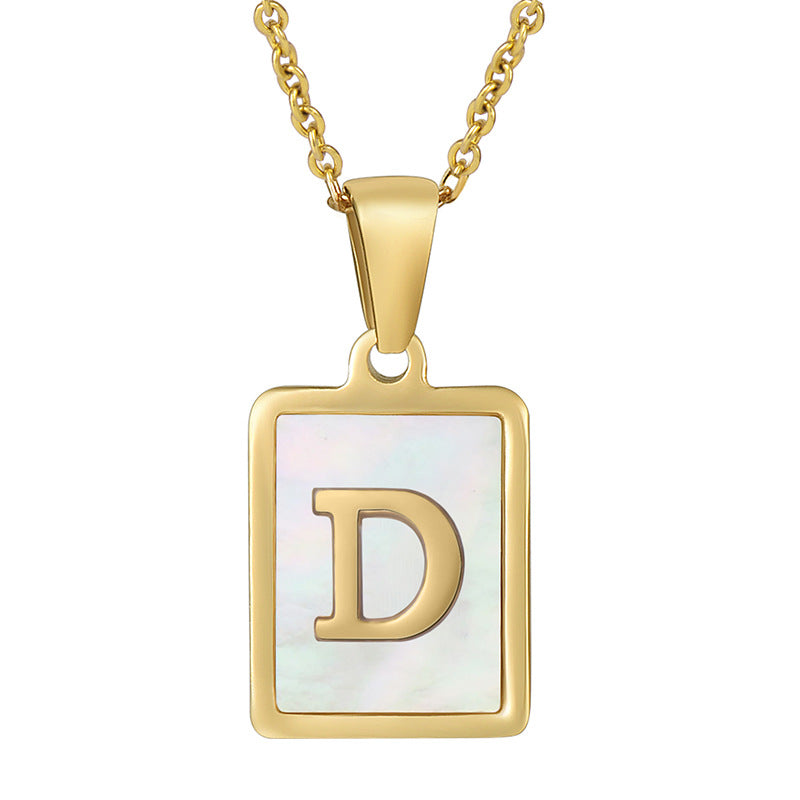 Alphabet Stainless Steel Necklace N3869