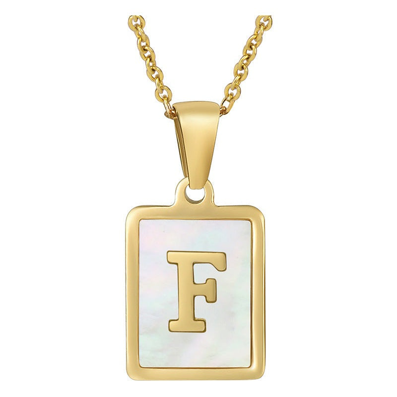 Alphabet Stainless Steel Necklace N3869