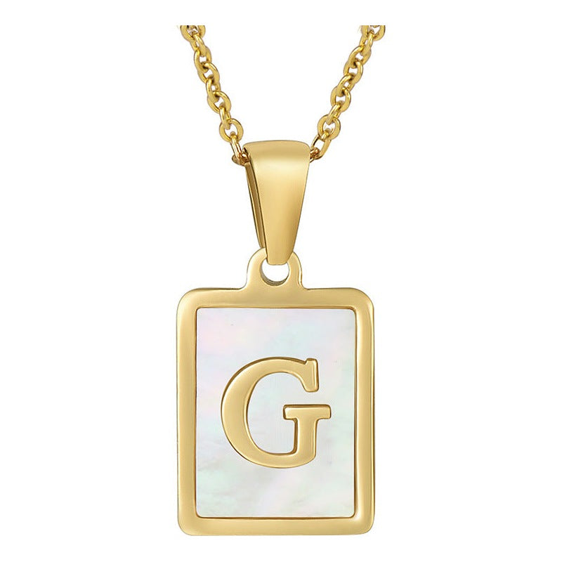 Alphabet Stainless Steel Necklace N3869
