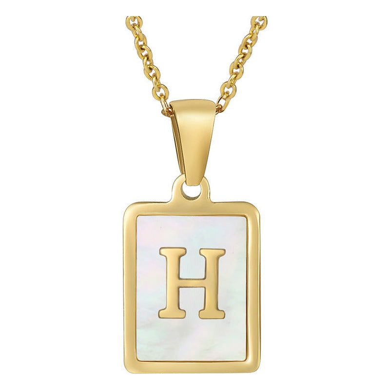 Alphabet Stainless Steel Necklace N3869