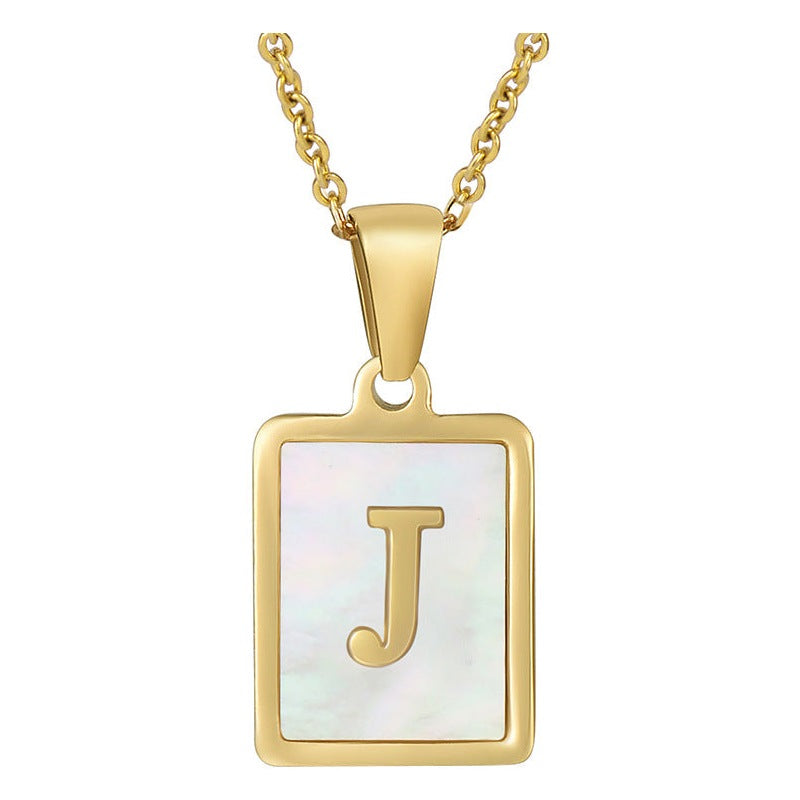 Alphabet Stainless Steel Necklace N3869