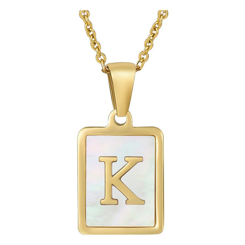 Alphabet Stainless Steel Necklace N3869