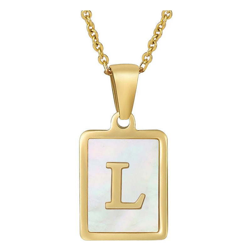 Alphabet Stainless Steel Necklace N3869