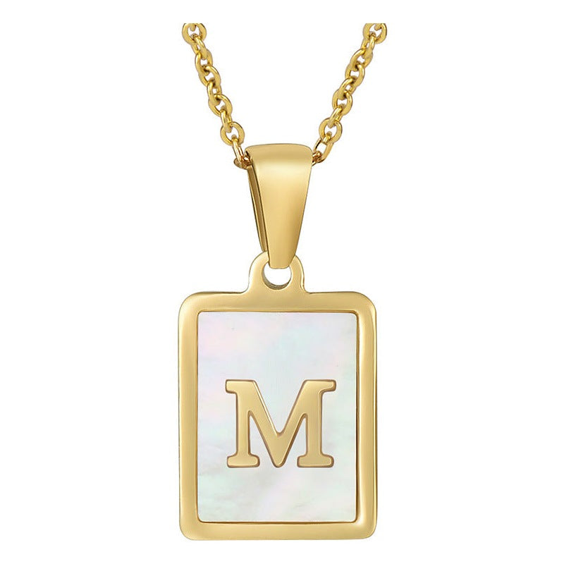 Alphabet Stainless Steel Necklace N3869