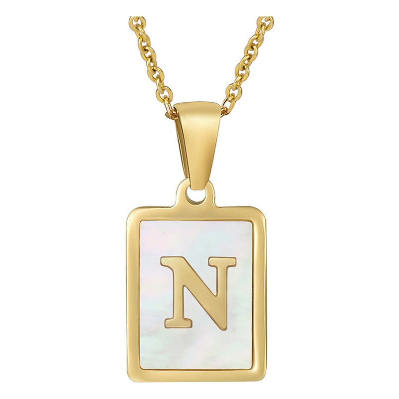 Alphabet Stainless Steel Necklace N3869