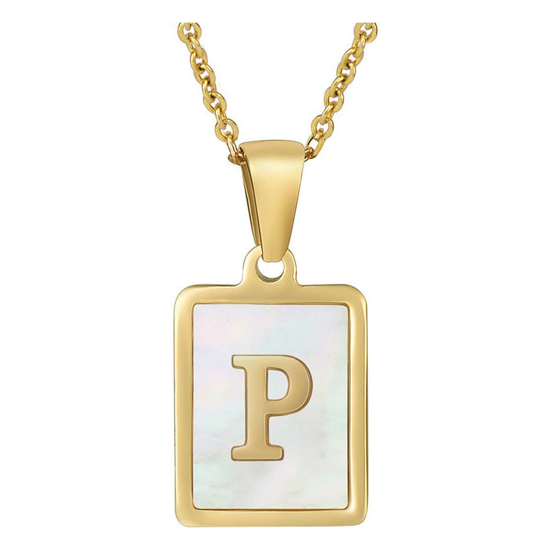 Alphabet Stainless Steel Necklace N3869