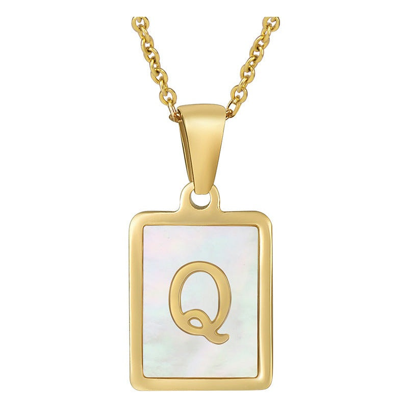 Alphabet Stainless Steel Necklace N3869