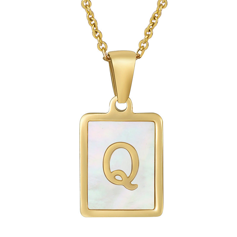 Alphabet Stainless Steel Necklace N3869