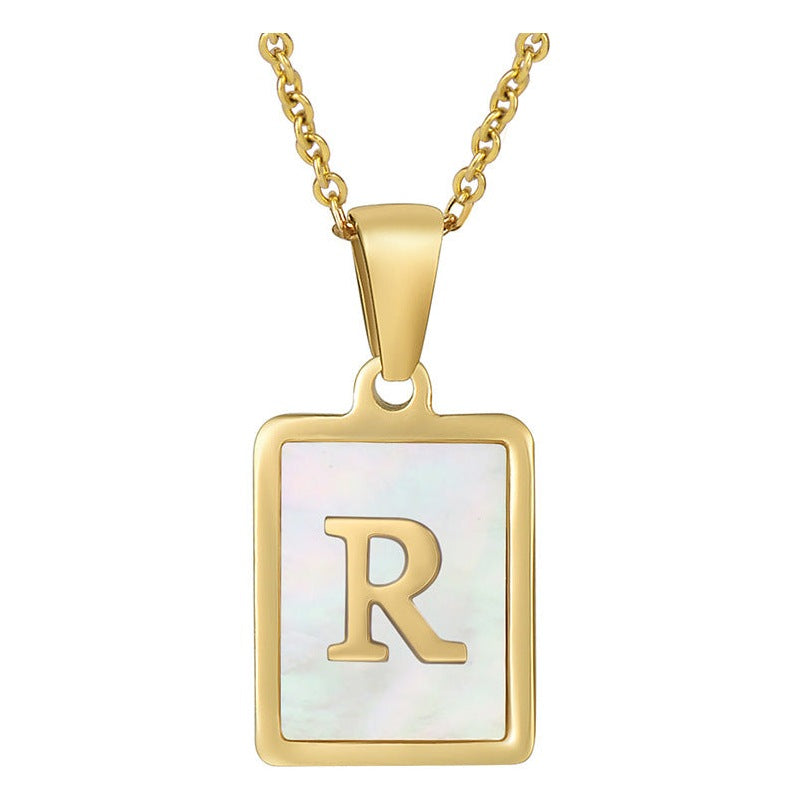 Alphabet Stainless Steel Necklace N3869