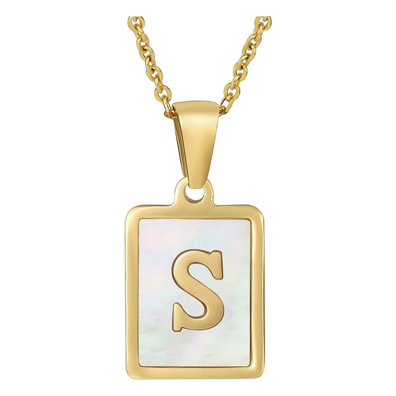 Alphabet Stainless Steel Necklace N3869